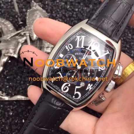 Replica Franck Muller Cintree Curvex Chronograph FM 8880 CC AT Stainless Steel Black Dial Swiss 7753