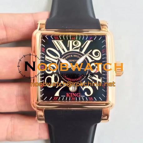 Replica Franck Muller Conquistador Cortez King 10000KSC ZX Rose Gold Black Dial Swiss 2824-2