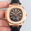 Replica Patek Philippe Nautilus Chronograph 5980R JF Rose Gold Black Dial Swiss CH28-520C