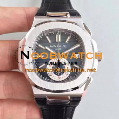 Replica Patek Philippe Nautilus Chronograph 5980 JF Stainless Steel Blue Dial Swiss CH28-520C