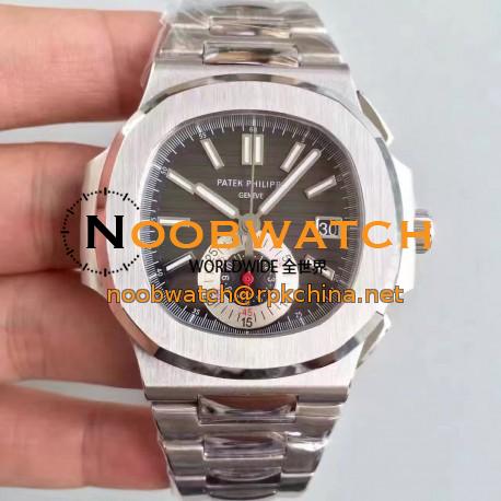 Replica Patek Philippe Nautilus Chronograph 5980 JF Stainless Steel Black Dial Swiss CH28-520C