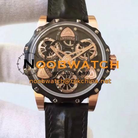 Replica Antoine Preziuso Tourbillon of Tourbillons Rose Gold Black Dial AFP-TTR-3X