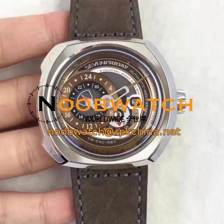 Replica SevenFriday Q Series Q2/01 Stainless Steel Brown Dial Miyota 8219