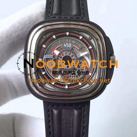 Replica SevenFriday P Series P3C/01 PVD Black & Red Dial Miyota 82S5