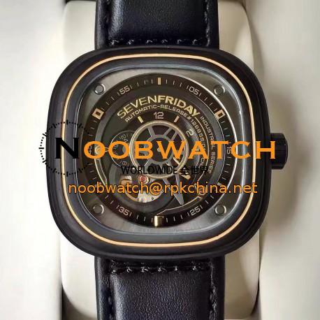 Replica SevenFriday P Series P2/02 PVD Black Dial Miyota 82S7