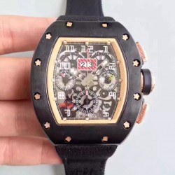 Replica Richard Mille RM011-FM Ceramic Yellow Skeleton Dial Swiss 7750