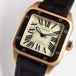 Replica Cartier Santos 100 XL Rose Gold Swiss 2836-2