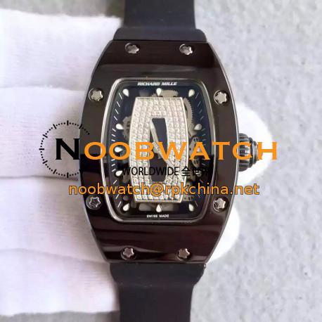 Replica Richard Mille RM07 Ladies PVD Black & Diamonds Dial M6T51