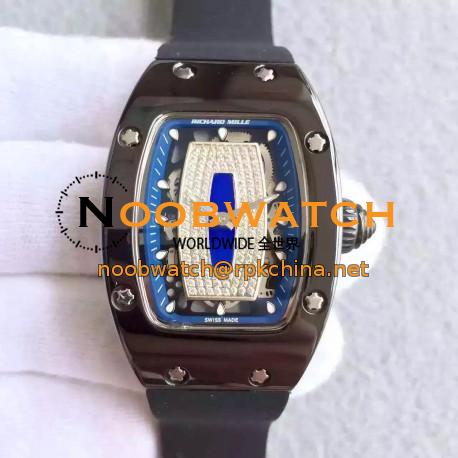 Replica Richard Mille RM07 Ladies PVD Blue & Diamonds Dial M6T51