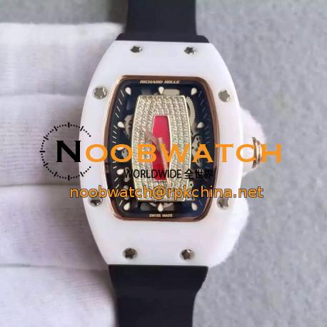 Replica Richard Mille RM07 Ladies Ceramic Red & Diamonds Dial M6T51