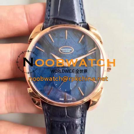 Replica Parmigiani Fleurier Tonda 1950 PFC267-1000600-HA3141 Rose Gold Meteorite Blue Dial Swiss PF701