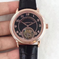 Replica A. Lange & Sohne 1815 Tourbillon 730.032 LH Rose Gold Black Dial Swiss L102.1