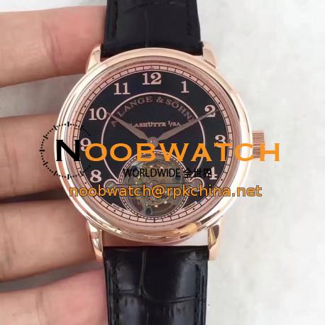 Replica A. Lange & Sohne 1815 Tourbillon 730.032 LH Rose Gold Black Dial Swiss L102.1