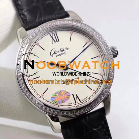 Replica Glashutte Original Senator Excellence 1-36-01-01-02-01 GF Stainless Steel & Diamonds White Dial Swiss Calibre 36-01