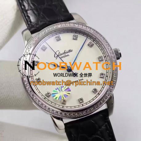 Replica Glashutte Original Senator Excellence 1-36-01-01-02-01 GF Stainless Steel & Diamonds White & Diamonds Dial Swiss Calibre