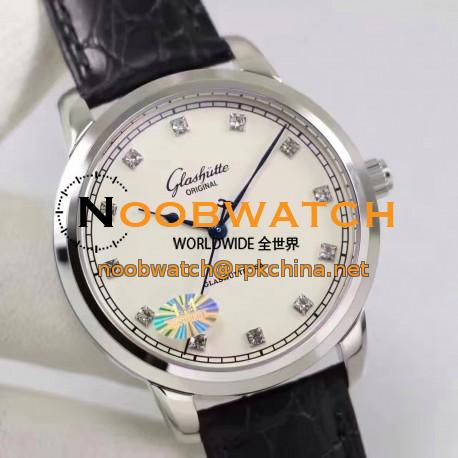 Replica Glashutte Original Senator Excellence 1-36-01-01-02-01 GF Stainless Steel White & Diamonds Dial Swiss Calibre 36-01