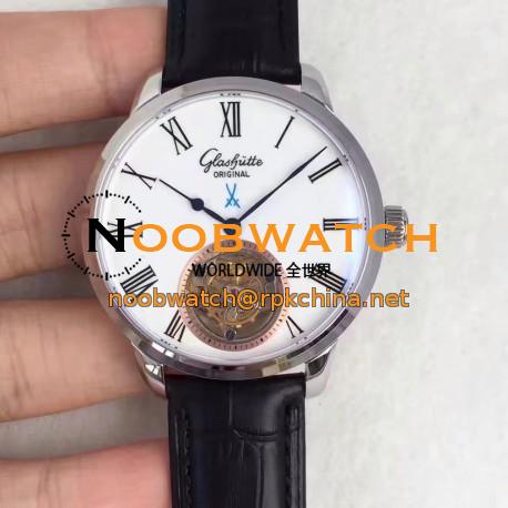 Replica Glashutte Original Senator Meissen Tourbillon 1-94-11-01-01-04 Stainless Steel White Dial Swiss Tourbillon