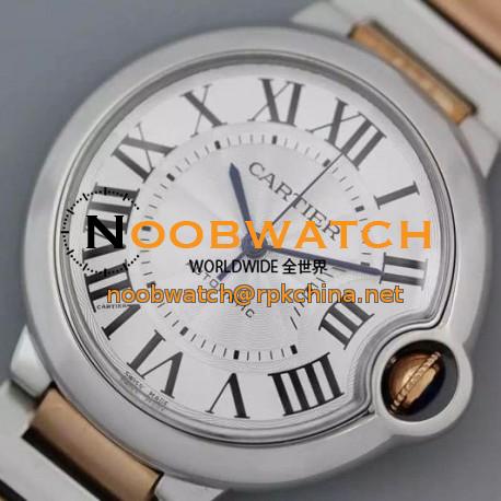 Replica Cartier Ballon Bleu 42MM Rose Gold & Stainless Steel Swiss 2836-2