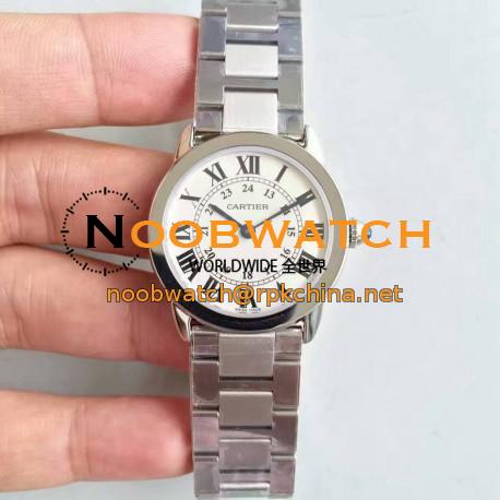 Replica Ronde Solo De Cartier Ladies W6701004 29MM K11 Stainless Steel White Dial Swiss Quartz