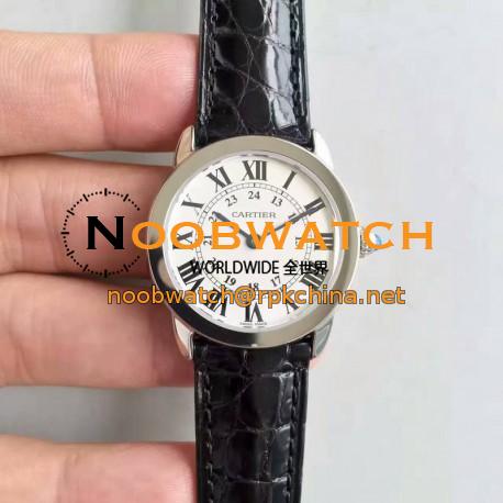 Replica Ronde Solo De Cartier Ladies W6700155 29MM K11 Stainless Steel White Dial Swiss Quartz