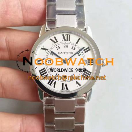 Replica Ronde Solo De Cartier W6701005 36MM K11 Stainless Steel White Dial Swiss Quartz