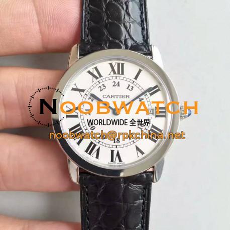 Replica Ronde Solo De Cartier W6700255 36MM K11 Stainless Steel White Dial Swiss Quartz