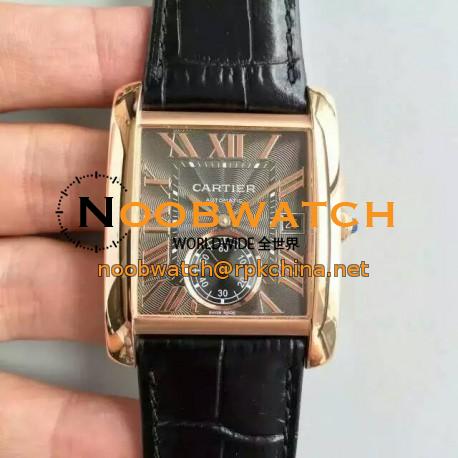 Replica Cartier Tank MC WGTA0014 JF Rose Gold Grey Dial Swiss 1904MC