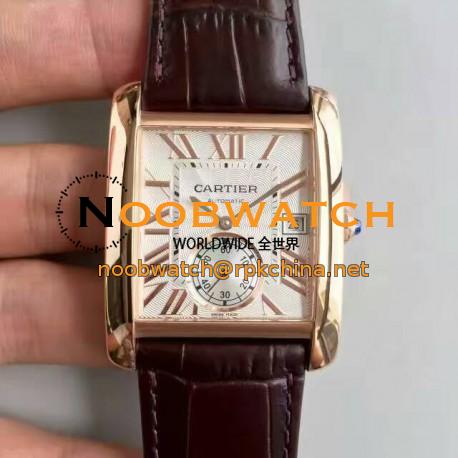 Replica Cartier Tank MC WGTA0014 JF Rose Gold White Dial Swiss 1904MC