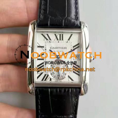 Replica Cartier Tank MC W5330003 JF Stainless Steel White Dial Swiss 1904MC