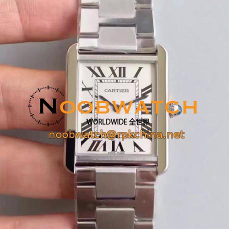 Replica Cartier Tank Solo Ladies W5200014 27MM x 34MM TW Stainless Steel White Dial Swiss Quartz