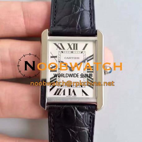 Replica Cartier Tank Solo Ladies W5200003 27MM x 34MM TW Stainless Steel White Dial Swiss Quartz