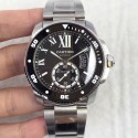 Replica Calibre De Cartier Diver W7100057 42MM TF Stainless Steel Black Dial M9015