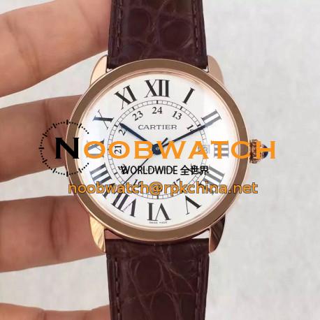 Replica Ronde Solo De Cartier W6701010 42MM UT Rose Gold White Dial Swiss 2892