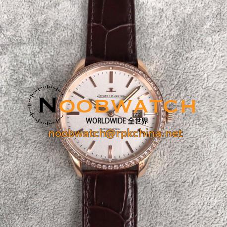 Replica Jaeger-LeCoultre Geophysic True Second 8012520 N Rose Gold & Diamonds White Dial Swiss Calibre 770