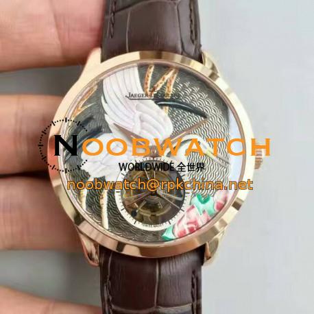 Replica Jaeger-LeCoultre Master Grand Tourbillon Enamel Q16634E6 N Rose Gold Bird Dial Swiss Tourbillon