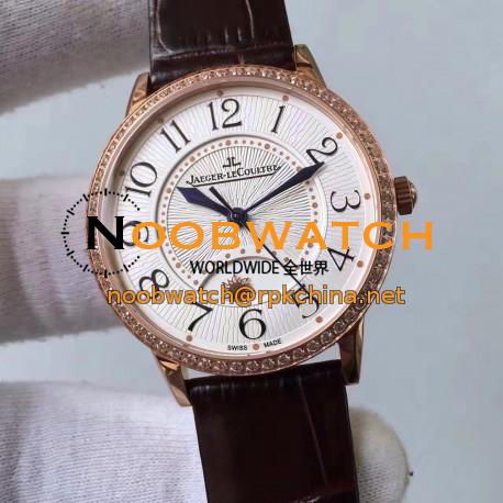 Replica Jaeger-LeCoultre Ladies Rendez-Vous Night & Day Large 3612420 38MM N Rose Gold & Diamonds White Dial Swiss 898D/1