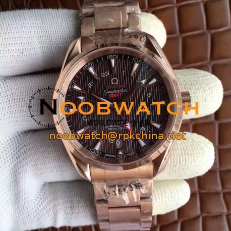 Replica Omega Seamaster Aqua Terra 150M GMT 231.50.43.22.06.002 43MM JH Rose Gold Black Dial Swiss 8605