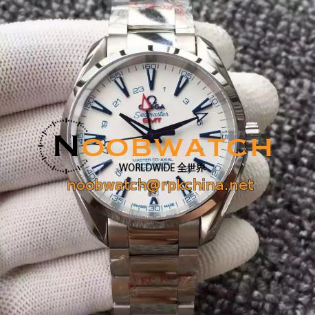 Replica Omega Seamaster Aqua Terra 150M GMT 231.90.43.22.04.001 43MM JH Stainless Steel White Dial Swiss 8605