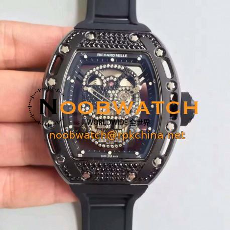 Replica Richard Mille RM052 SF PVD & Black Diamond Diamond Skull Dial M6T51