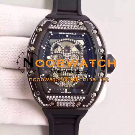 Replica Richard Mille RM052 SF PVD & Diamond Diamond Skull Dial Swiss M6T51