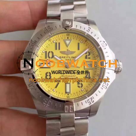 Replica Breitling Avenger II Seawolf A1733110/I519/169A N Stainless Steel Yellow Dial Swiss 2836-2