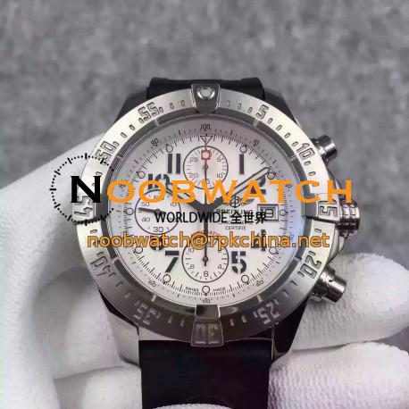 Replica Breitling Super Avenger Limited Edition A13370 N Stainless Steel White Dial Swiss 7750