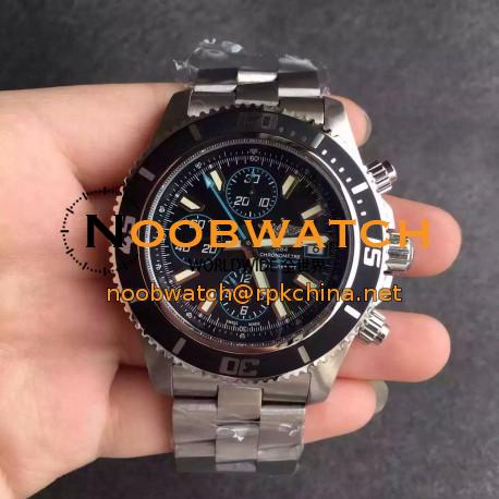 Replica Breitling Superocean Chronograph A1334102/BA83/134A N Stainless Steel Black & Blue Dial Swiss 7750