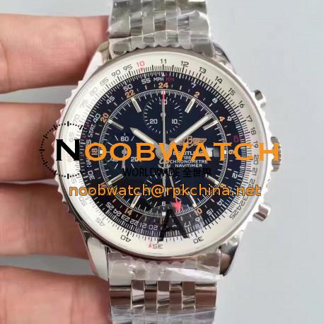 Replica Breitling Navitimer World A2432212/B726-443A JF Stainless Steel Black Dial Swiss 7750