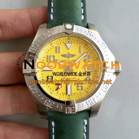 Replica Breitling Avenger II Seawolf A1733110/I519/189X/A20BASA.1 N Stainless Steel Yellow Dial Swiss 2836-2