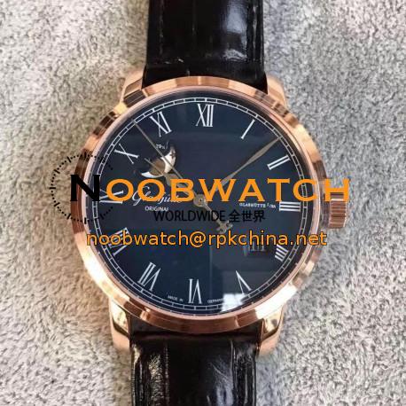 Replica Glashutte Senator Panorama Date Moon Phase 100-04-32-15-04 GF Rose Gold Blue Dial Swiss 100-04