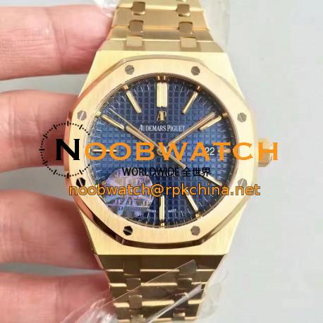 Replica Audemars Piguet Royal Oak 15400 JF Yellow Gold Blue Dial Swiss 3120