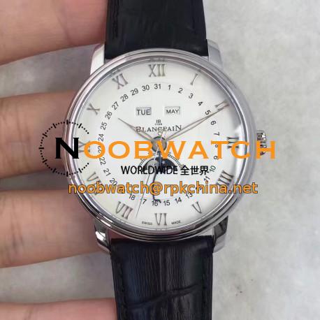 Replica Blancpain Villeret 6654A-1127-55B BF Stainless Steel White Dial Swiss 6654