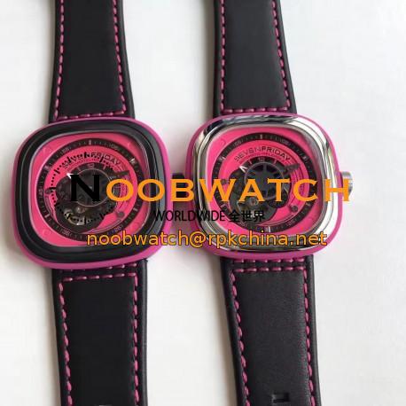 Replica SevenFriday P Series P1B/02 Pink PVD Pink Dial Miyota 82S7