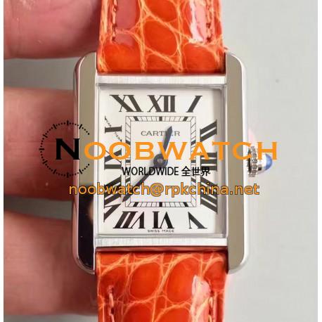 Replica Cartier Tank Solo Ladies W5200003 27MM x 34MM TW Stainless Steel White Dial Swiss Quartz